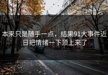 本来只是随手一点，结果91大事件近日把情绪一下顶上来了