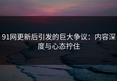 91网更新后引发的巨大争议：内容深度与心态拧住