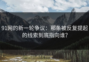 91网的新一轮争议：那条被反复提起的线索到底指向谁？