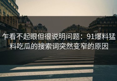 乍看不起眼但很说明问题：91爆料猛料吃瓜的搜索词突然变窄的原因