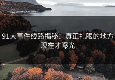 91大事件线路揭秘：真正扎眼的地方现在才曝光