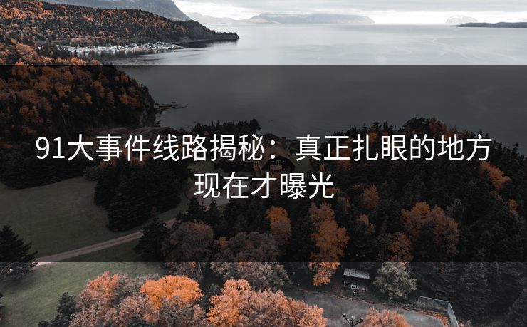 91大事件线路揭秘：真正扎眼的地方现在才曝光