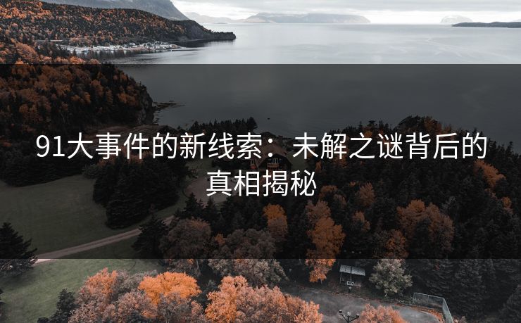 91大事件的新线索：未解之谜背后的真相揭秘
