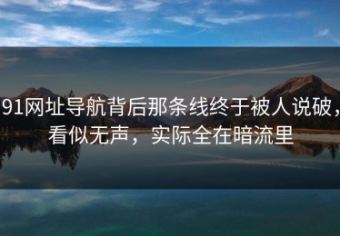 91网址导航背后那条线终于被人说破，看似无声，实际全在暗流里
