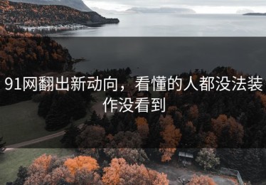 91网翻出新动向，看懂的人都没法装作没看到
