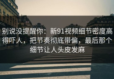 别说没提醒你：新91视频细节密度高得吓人，把节奏彻底带偏，最后那个细节让人头皮发麻