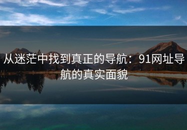 从迷茫中找到真正的导航：91网址导航的真实面貌