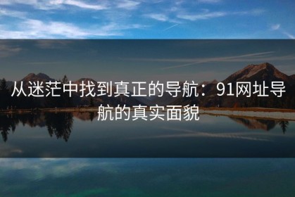 从迷茫中找到真正的导航：91网址导航的真实面貌