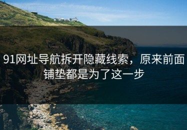 91网址导航拆开隐藏线索，原来前面铺垫都是为了这一步